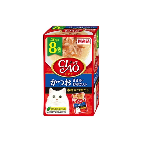 ＣＩＡＯパウチかつお　ささみ おかか入り８袋入り