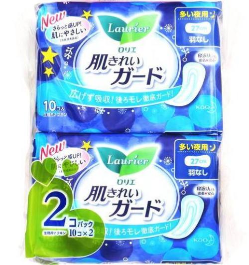 ロリエ肌きれい夜用羽なし １０コ入×２
