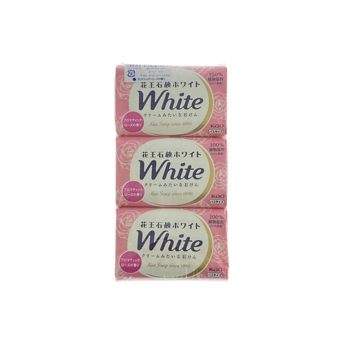 石鹸ホワイトバスサイズ３個 ３９０ｇ　ローズ