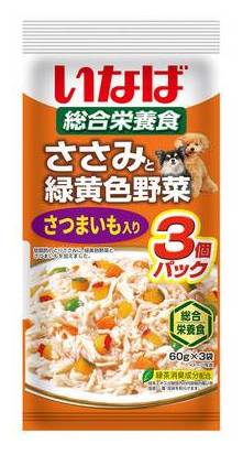 いなばササミト緑黄色野菜 さつまいも６０ｇｘ３Ｐ