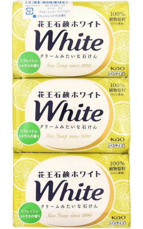 石鹸ホワイトバスサイズ３個 ３９０ｇ　シトラス