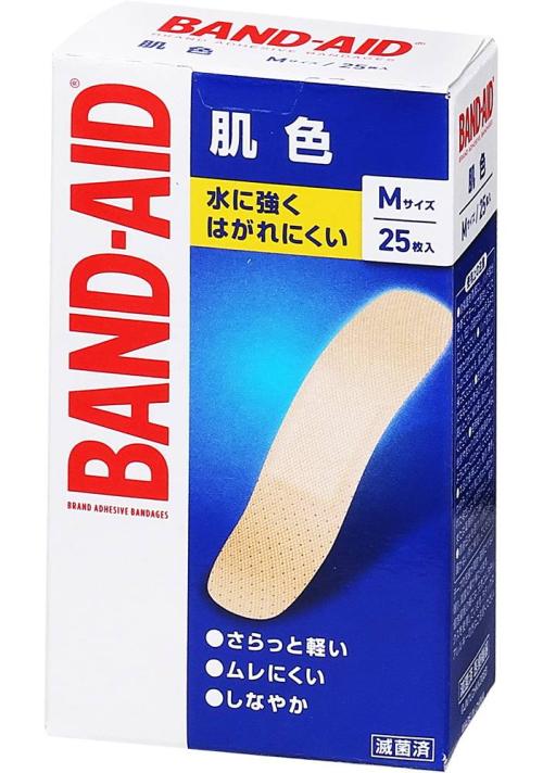 バンドエイド救急絆創膏肌色 Ｍサイズ　２５枚