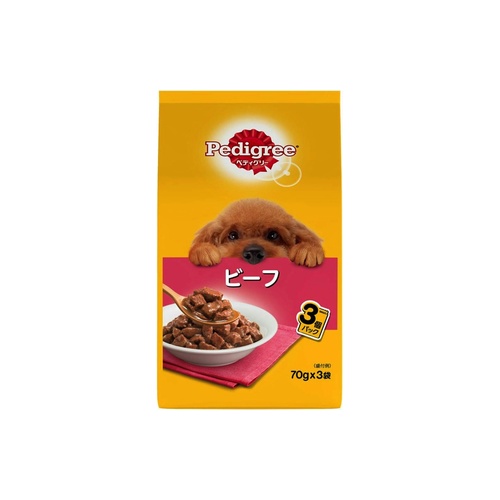 成犬ペティグリービーフ ７０ｇ×３Ｐ