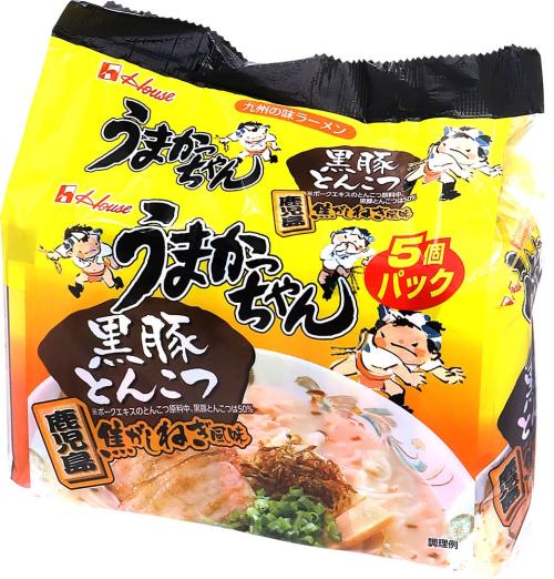 うまかっちゃん鹿児島黒豚豚骨 ５食