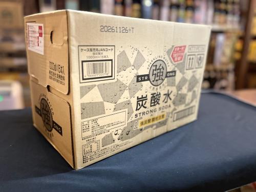 友桝 強炭酸水 1L ペット/1ケース（15本）