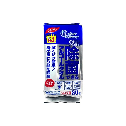 Ｅ除菌アルコールタオル 替８０枚