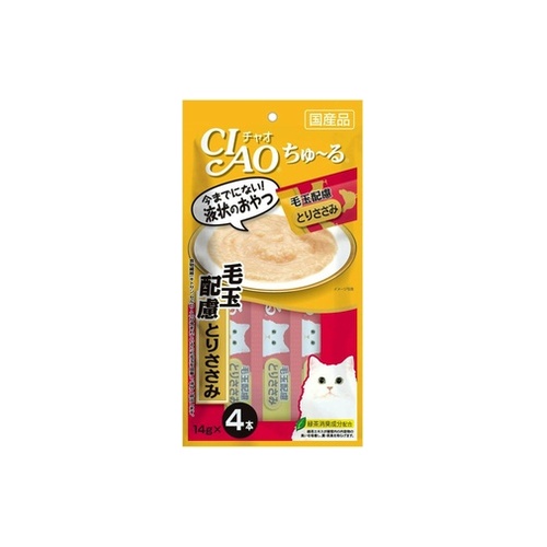 チャオちゅーる　毛玉配慮 とりささみ　４本