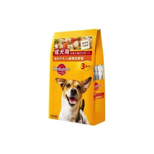 成犬用パウチチキン＆野菜 ７０ｇ×３Ｐ